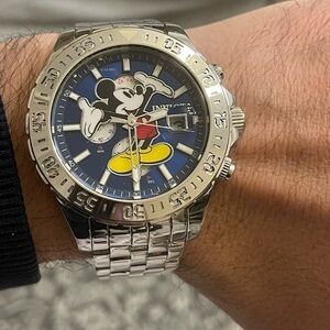 Invicta Disney Chronograph Quartz 3 Hand Blue Dial Ref 27377 47mm Men’s Watch